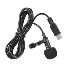 Mini micrófono estéreo omnidireccional profesional de 150cm, micrófono USB con Clip de Collar para Gopro Hero 3 4, modelo Universal 2024 - compra barato