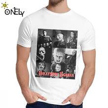 Camiseta de moda para hombre, ropa de calle de Hollywood con miedo de Horror, Fright, ajustada, ropa de algodón puro, cuello redondo 2024 - compra barato