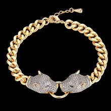 Zlxgirl pulseira de marca de luxo com estampa de leopardo, joias para casamento masculinas, pulseiras com zircônia de cobre com faixa de metal, presentes finos para casal 2024 - compre barato