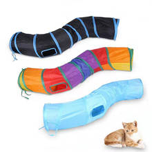 Brinquedo divertido para gatos, brinquedo em cores do arco-íris em formato de s, dobrável, interativo, para gato, coelho, animal, túnel, conversa, produto para animais de estimação 2024 - compre barato