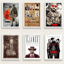 Django-Pintura Artística Vintage SIN Cadena de Quentin Tarantino, serie de películas clásicas, póster de lona Vintage, decoración para el hogar y la pared 2024 - compra barato