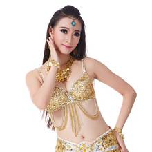 Women sexy belly dance Top Bra Sequin rhinestone Professional performance wear ypsy style costumes Egypt holographic burning man 2024 - buy cheap