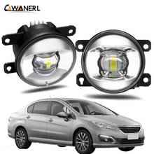 Fog Light Assembly For Peugeot 408 2017 2018 Car Right + Left Side LED Lens Fog Lamp Daytime Running Light 30W 8000LM 12V 2024 - buy cheap