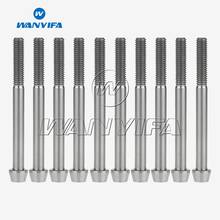 M6x65mm Titanium Ti Bolt Screw with Allen Hex Socket Cap/Tapered Conical Cylindrical Head Fasteners for Bike Cycling 10pcs/lot 2024 - buy cheap