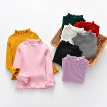 2020 модные вязаные свитера Ins, свитера в рубчик для девочек, вязаная модная одежда для девочек, свитера 2024 - купить недорого