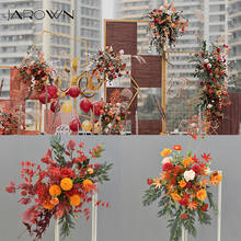 JAROWN-Rosas artificiales para decoración del hogar, hilera de Flores de esquina pequeña, Flores falsas de seda, bricolaje, guirnalda para fiesta 2024 - compra barato