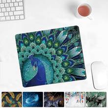 Mouse Pad Feather Series Pattern Game Mouse Pad PU Leather Mat Waterproof Pad Mousepad for Office Laptop Home Work Mousepad 2024 - buy cheap