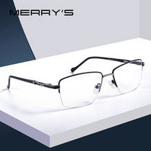MERRY'S-gafas ópticas de aleación para hombre, montura media, graduadas para miopía, estilo de negocios, S2208 2024 - compra barato