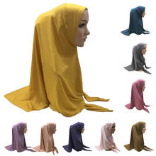 Muslim Women Hijab Scarf One Piece Turban Headscarf Amira Arab Head Neck Cover Wrap Headwrap Shawls Prayer Headscarf Islamic New 2024 - buy cheap