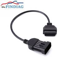 For Opel 10Pin To OBD2 Female Connector 16Pin Diagnostic Cable 20CM OBD OBD2 Car Connector Cable Tool OP COM 2008 2024 - buy cheap