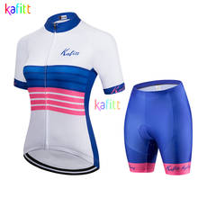 2021 Kafitt Women's Short Sleeve Jersey Sets MTB Cycling Clothing White Ropa Ciclismo Road Bike Shirt Triathlon Uniform Summer 2024 - buy cheap