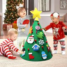 DIY Felt Christmas Tree New Year Gifts Kids Toys Artificial Tree Wall Hanging Ornaments Christmas Decoration for Home 2024 - buy cheap