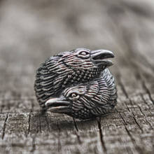 Мужские кольца из скандинавской нержавеющей стали Norse Style Surround Two Crows 2024 - купить недорого