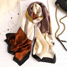 2021, модный роскошный брендовый Летний Пляжный шарф для женщин, мягкие шелковые шарфы, Женская шаль, женский платок, бандана, глушитель 2024 - купить недорого