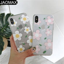 Прозрачный чехол Jaomax для телефона с цветочными листьями для iPhone 11 XR XS Max 7 8 6s Plus, искусственные цветы, мягкий прозрачный чехол-накладка из ТПУ 2024 - купить недорого