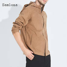 Lightweight Hoodies Jacket Solid Color Men's Fashion Casual Long Sleeve Outerwear Zip up Jackets Camel Mens Autumn Coats 2020 2024 - buy cheap