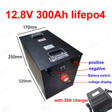 GTK Lifepo4 12.8V 300AH lithium battery 12v 300Ah with Battery switch for 3000w inverter Solar energy storage  + 20A Charger 2024 - buy cheap