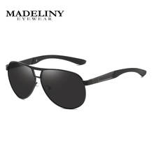 MADELINY-gafas de sol polarizadas de piloto para hombre, lentes de sol deportivas con montura de Metal, de talla grande, UV400, MA118 2024 - compra barato