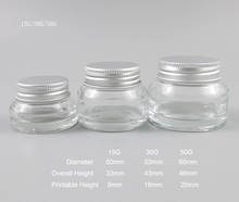 12 x pote de creme de vidro portátil transparente chanfrado 1oz 5/3oz recipientes de vidro transparente embalagem cosmética 15g 30g 50g 2024 - compre barato