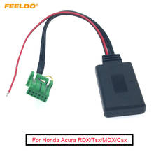 Feeldo módulo de bluetooth sem fio para carro, adaptador de cabo aux de 6 pinos para honda acura rdx, adaptador de áudio e música bluetooth, receptor auxiliar 2024 - compre barato