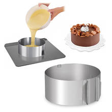 1PC Retractable Cake Mould Mold Baking Tool Set Size Adjustable Circle Mousse Ring Bakeware 16-32cm Baking Tool 2024 - buy cheap