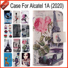 Чехол AiLiShi для Alcatel 1A (2020), роскошный флип-чехол из искусственной кожи с рисунком, чехол для Alcatel 100%, Специальный защитный чехол для телефона, кожа + отслеживание 2024 - купить недорого