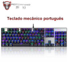 Игровая механическая клавиатура Motospeed CK104 RGB с португальской/английской раскладкой, проводная USB клавиатура с 104 клавишами светодиодный светодиодной подсветкой для любителей компьютерных игр 2024 - купить недорого