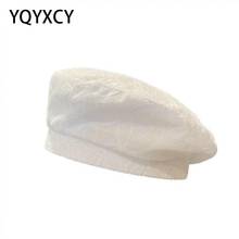 YQYXCY Hat Women Beret Lace Flower Breathable Hollow Summer Hats For Women Painter Cap Korean Fashion Brand Design Gorro 2024 - buy cheap