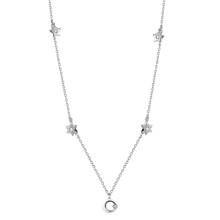 SILVERHOO Chains Necklaces 925 Sterling Silver Fashion Star Moon Pendants Choker Necklace For Women Statement Jewelry Wedding 2024 - buy cheap