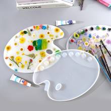 Handmade Artist Paint Palette Resin Casting Mold Oval Shape Paint Pallete Molds 2024 - buy cheap