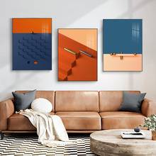 Abstract geometric Canvas Painting Pictures and prints Modern golden Home Decoration Wall Art Posters for Living Room Bedroom 2024 - buy cheap