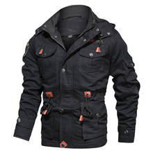 Jaqueta bomber militar masculina, jaqueta grossa corta-vento de lã com capuz 2024 - compre barato