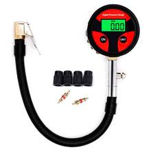 Manômetro digital lcd com medidor de pressão de ar do pneu, 1 conjunto de 0-200psi para pneu de carro, caminhonete, motocicleta 2024 - compre barato