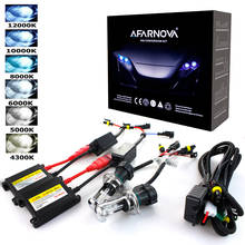 Kit Xenon com luz de xenônio para farol de carro H7 35W 55W, reatores HID 4300k 6000k, lâmpadas 12V H1 H3 H11 h7, substitui lâmpadas halógenas 2024 - compre barato