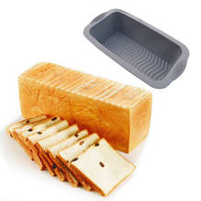 Caja Rectangular de silicona para tostadas, molde decorativo para hornear pasteles, pan largo, 10 pulgadas 2024 - compra barato