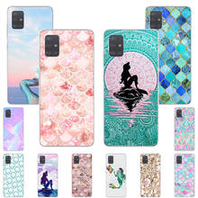 Funda de TPU suave de escamas de colores de sirena para Samsung Galaxy A72 A52 A51 A71 A41 A31 A21 A20 A11 A40 A50 A70 A22 A12 A32 2024 - compra barato