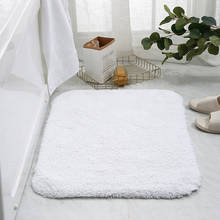White Bathroom Carpet Hotel Home Bath Mat White Fluffy Bathroom Floor Mat Bathtub Side Towel Absorbent Toilet Rugs Non-slip 2024 - buy cheap