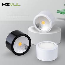 Lámparas de techo de alto brillo, focos LED cob de 7W y 10W para montaje en superficie, iluminación blanca/negra 2024 - compra barato