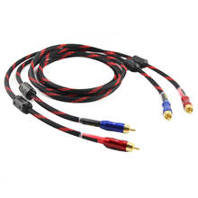 A54 6MM Diameter OFC Copper RCA To RCA Audio Cable HIFI Audiophile Cable for CD/AMP 2024 - buy cheap