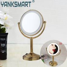 Mirror Bathroom Led Can Move Vanity Mirror LED Light Can Be Rotated Makeup Mirror Bathroom Gold Round Mirror Mirror 2024 - buy cheap