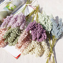 Mini buquê de flores artificiais de espuma e baunilha, 6 fábricas, buquê para decoração de parede de casamento, cereal, plantas, heap 2024 - compre barato