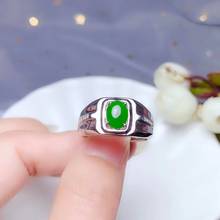 Almei-anillo cuadrado de jaspe Natural de corte ovalado para boda, joyería de piedras preciosas de plata 925, venta al por mayor, FJ1539, 25% 2024 - compra barato