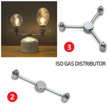 Adaptador de estufa para acampar al aire libre, cabezal de conversión de tanque de aire de aleación de aluminio de una o tres salidas, distribuidor de Gas de campo 2024 - compra barato