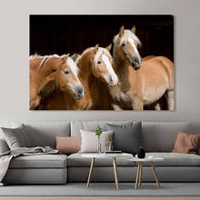 Modern Animals Posters and Prints Wall Art Canvas Painting Three Horses Head Pictures for Living Room Cuadros Decor No Frame 2024 - buy cheap