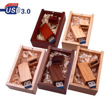 Custom LOGO Wooden USB + Gift Box Usb Flash Drive Usb 3.0 Wood Pendrive 8GB 16GB 32GB 64GB 128GB Photography Stick Wedding Gifts 2024 - buy cheap