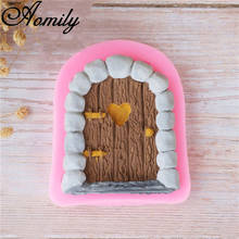 Aomily Stone Door Shape Fondant Cake Molds Castle Cake Decorating Jelly Sugar Craft Chocolate Moulds Pastry Tools Bakery Tools 2024 - buy cheap