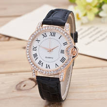Geneva relógio feminino de couro, relógio de pulso analógico e de quartzo, aço inoxidável, pulseira de couro, moda feminina, 2020 2024 - compre barato