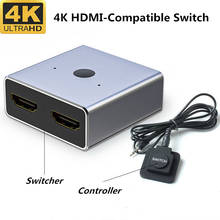 HDMI-compatible Switch Bi-Direction 4K Spliter 1 IN 2 OUT Wire Control Switch Adapter for Projector Computer Monitor Switcher 2024 - buy cheap