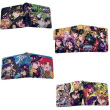 Anime Jojo's Bizzare Adventure Cosplay PU Printing Short Wallet Card Holder Coin Purse Money Bag Gift 2024 - buy cheap