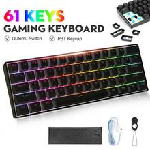 61 Keys Mechanical Gaming Keyboard 60% NKRO bluetooth 5.0 Type-C RGB PBT Keycap Outemu Switches for Mechanical Keyboard 2024 - buy cheap